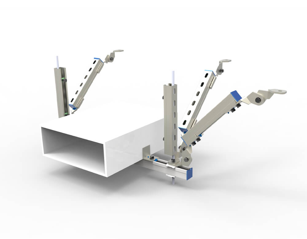 通风排烟管道-侧纵向抗震支吊架